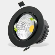 Диммируемый светодиодный светильник COB Потолочный Точечный светильник 3 Вт 5 Вт 7 Вт 10 Вт 12 Вт 85-265 в потолочный встраиваемый светильник s Внутреннее освещение