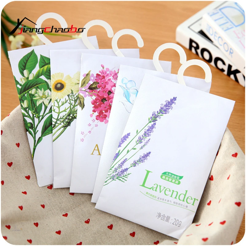 1Pcs Spice Wardrobe Paper Sachet Bag Interior Wardrobe Flavor Bags Hanging Type Car Sachetcar