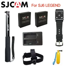 Original SJCAM SJ6 Legend Accessories Battery Selfie Stick Monopod Wrist Remote Dual Charger For SJ CAM SJ6 Legend Action Camera