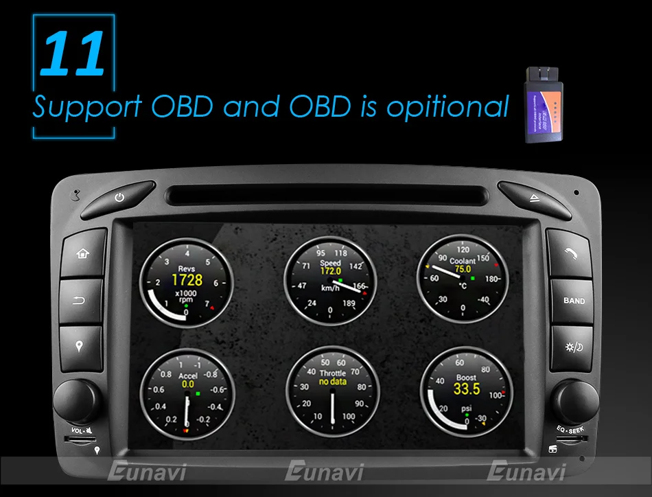 Eunavi 2 Din Android 9,0 dvd-плеер автомобиля для Benz W203 W208 W209 W210 W463 Vito Viano TDA7851 Мультимедиа Радио стерео головного устройства ПК