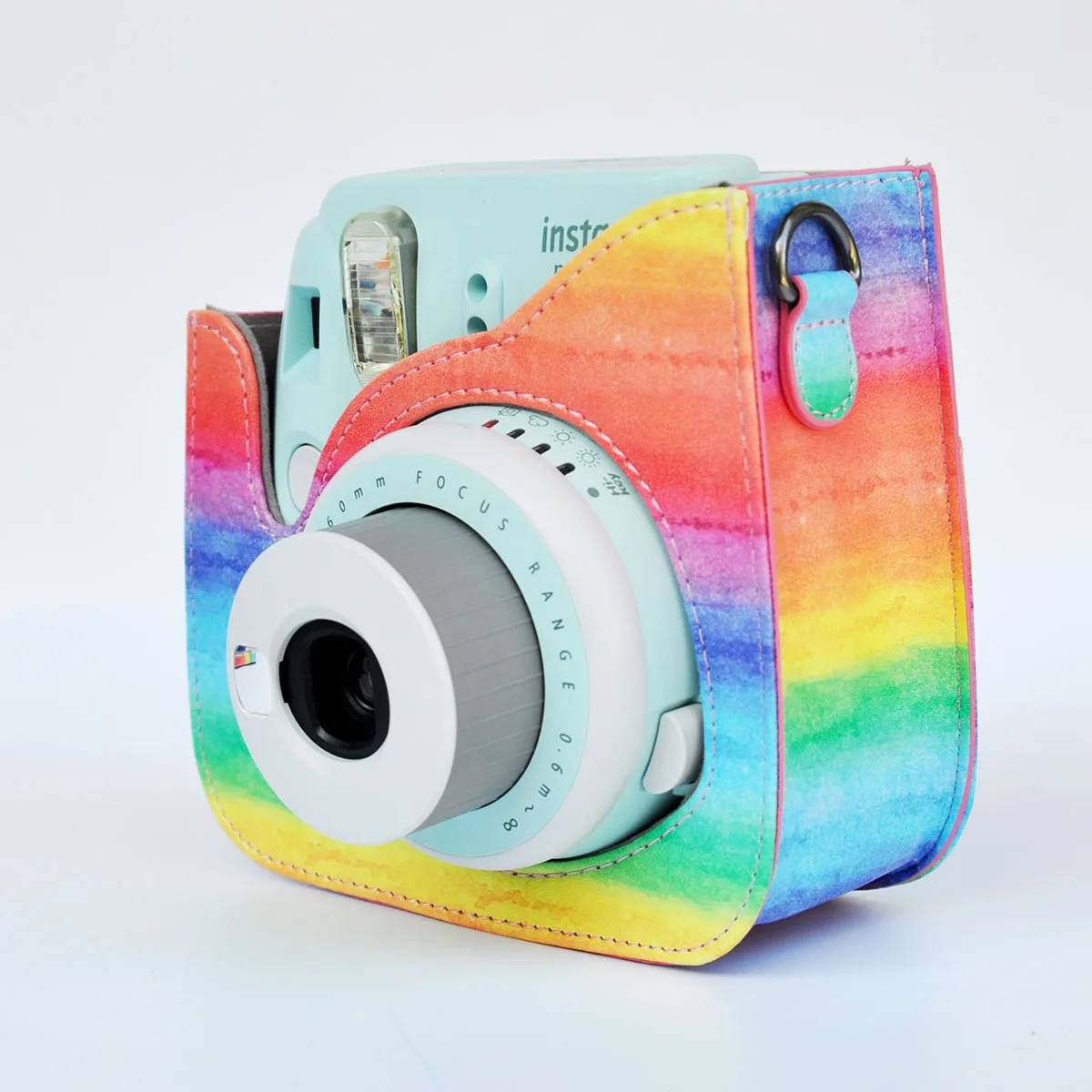 Чехол для Камеры Fujifilm Instax Mini 9 8 чехол из искусственной кожи радужная сумка на