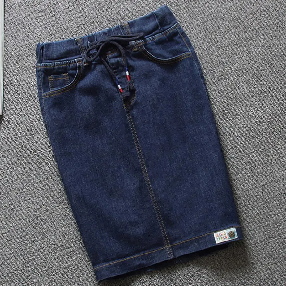 

Denim skirt women elastic high waist slim package hip jeans skirt plus size 3XL