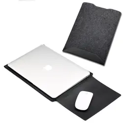 Шерсть фетр сумка для Macbook retina 12 13 15 чехол ноутбука шерсть A1534 A1425 A1398 мешок PU Macbook retina 13 15 рукав