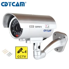 Cdycam 1 шт. пустышка камера пуля водонепроницаемый открытый Крытый безопасности камеры наблюдения с мигающий красный светодиодный