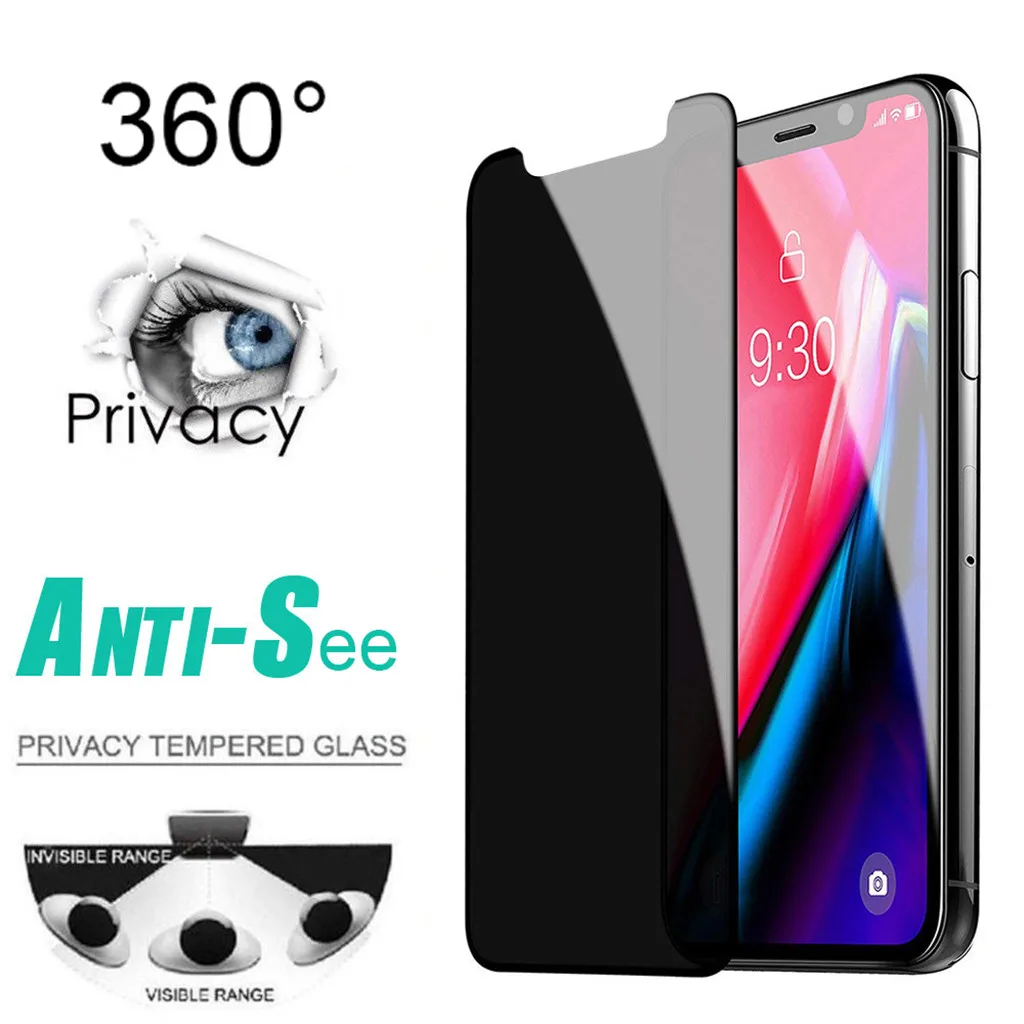 CARPRIE Tempered Glass 360 Degree Privacy Anti See Screen Protector For