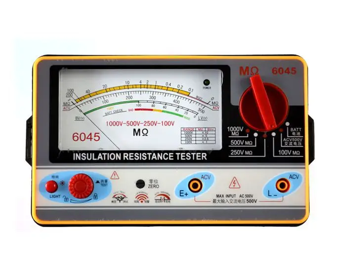 

TY6045 (100V-250V-500V-1000V) insulation resistance meter,analog INSULATION TESTER, 0.5-2000M