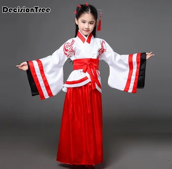 

2019 new ancient costume chinese traditional opera girl dynasty ming tang han hanfu dress child folk dance children girl dress
