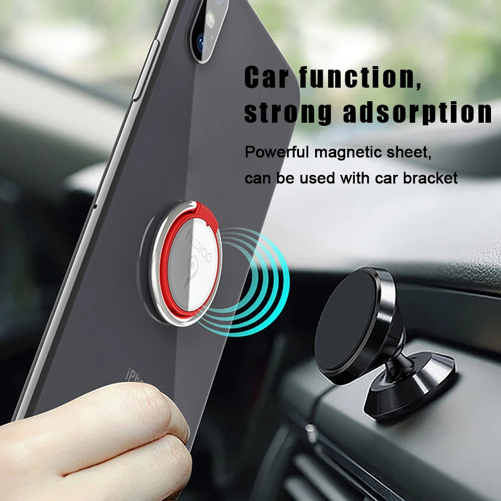 Doitmy Round Multi-Function Car Phone Holder Ring Buckle Mobile Phone Case Bracket For iPhone Samsung Smart Phone ring