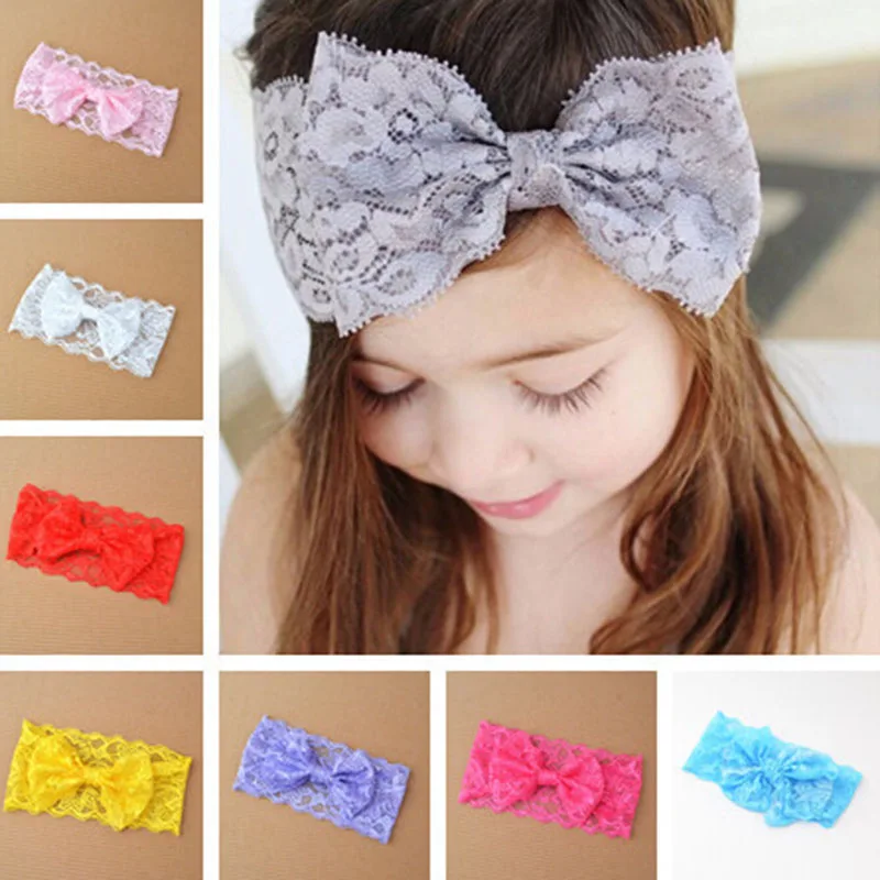 

1 Piece Baby Girl Headband Infant Hair Accessories Band Bows Newborn Headwear Tiara Headwrap Hairband Gift Toddlers Lace Clothes