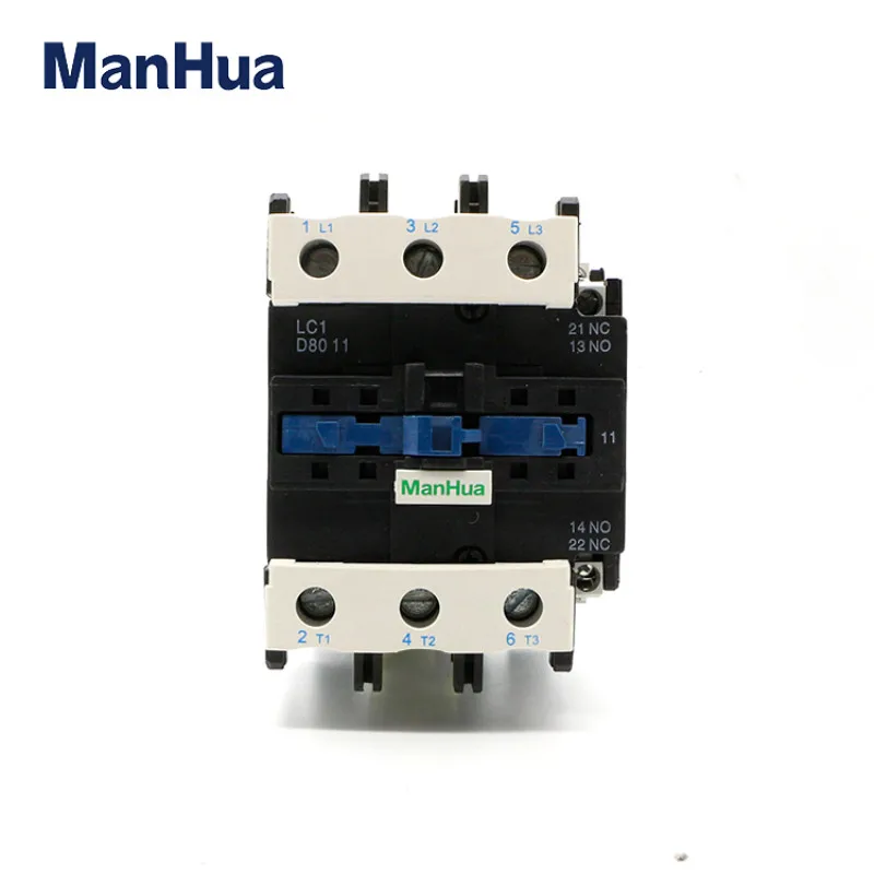 

Manhua AC Contactor Three-phase Contactor 220VAC LC1-D80 Magnetic Contactor For Electrical Elevator Contactor