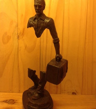 

Art Deco Sculpture French Traveler Bronze Statue