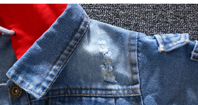 Blusão para 1th Jaqueta Jeans Meninas Crianças Outono Meninos Hoodies Cabolsa Denim Manga Longa Outerwear 2 3 4 5 6 Anos 2020 12 Mamãe e Bebê