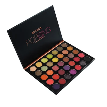 

2018 BEAUTY GLAZED 35 Color Shades Pressed Eye Shadow Palette Jaclynhill Earth Warm Color Shimmer Matte Eyeshadow Palette 39a