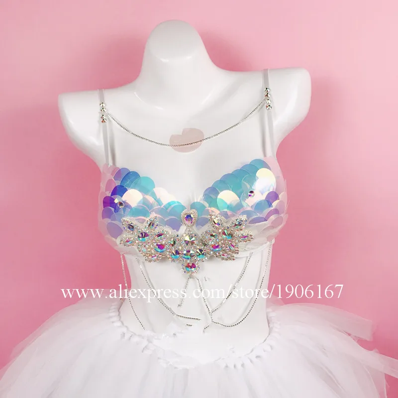 Electric syllable festival di di rave ladies black and white scales set luminous led tutu01