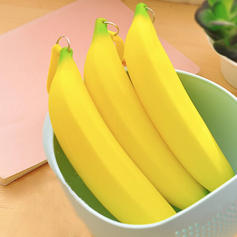 Us 1 4 16 Off New Stationery Storage Bag Dual Coin Purse Novelty Yellow Banana Silicone Pencil Case Key Wallet Promotional Gift In Us 1 4 16 Off New Stationery Storage Bag Dual Coin Purse Novelty Yellow Banana Silicone Pencil Case Key Wallet Promotional Gift In