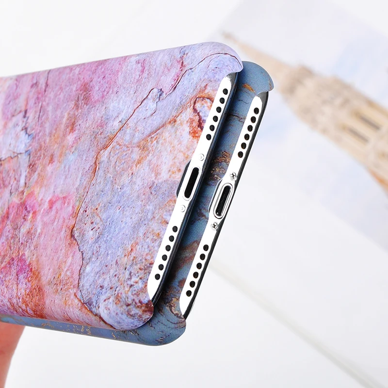 Marble Phone Case For iPhone 7 Case For iPhone X 7 6 6S 8 Plus 6 S Case Cover XR XS MXA Coque Scrub Hard PC Cover Capa