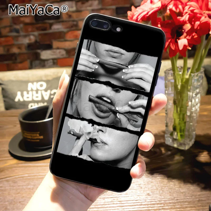 MaiYaCa курение травы Черный силиконовый чехол для телефона чехол для iPhone 8 7 6 6S Plus X XS MAX XR 5S SE 11pro max чехол для сотового телефона