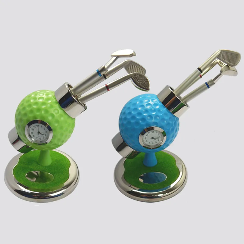 Buy personalized golf ball design desktop golf pen and pen holder golf watch