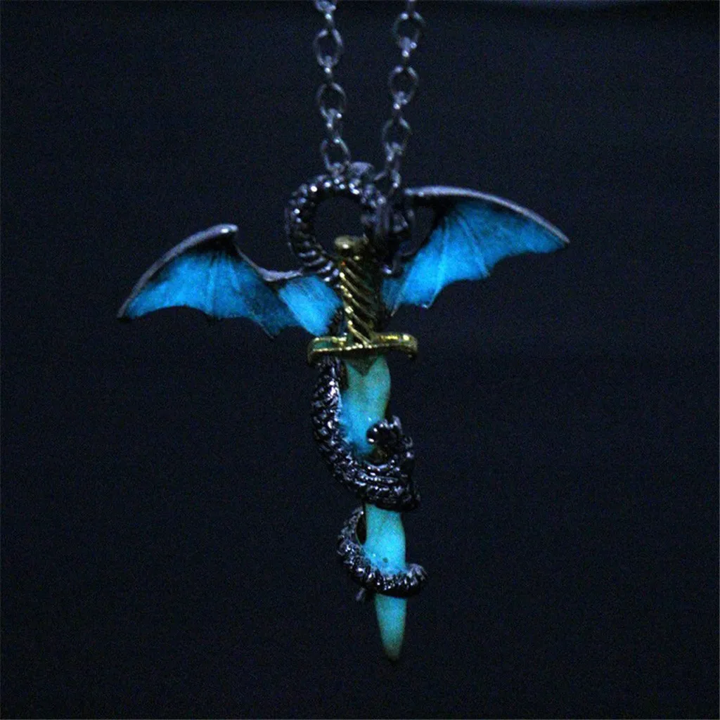 

necklace women Fashion Boy Rock Fashion Luminous Necklace Simple Atmosphere Men'S Necklace bijoux femme dropshipping