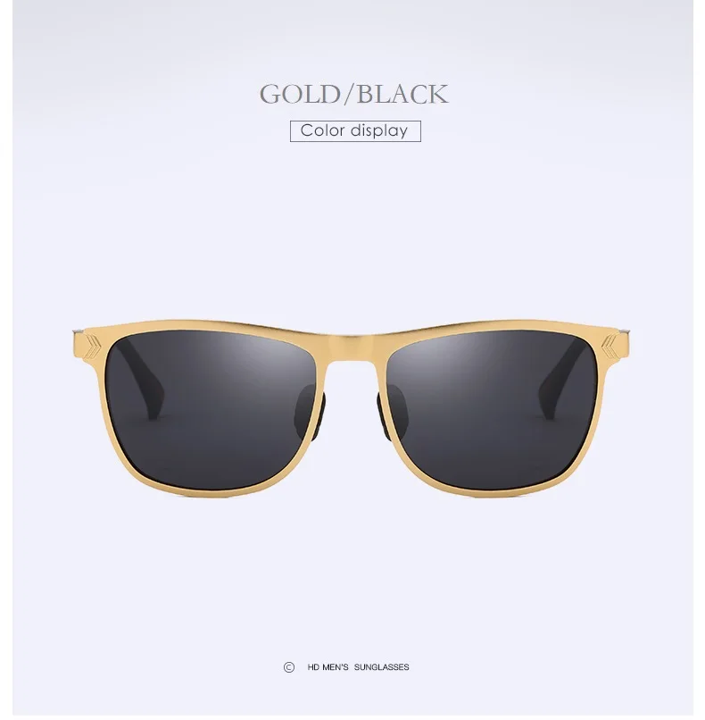 YSO солнцезащитные очки Для мужчин поляризационные UV400 алюминия и магния кадр HD объектив солнцезащитные очки вождения очки квадратный