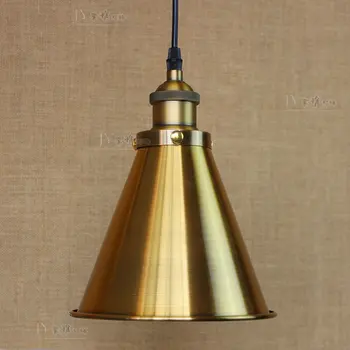 

Loft American Vintage Pendant Lights Copper Lamp Holder E27 110/220V Antique Pendant Lamp for Home Decor Restaurant Lighting