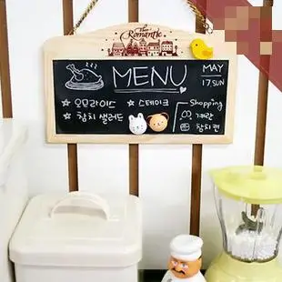 

Wooden Hanging Mini Small Blackboard Leave A Message WordPad Room Doorplate Chalkboard With Chain