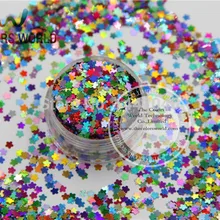 Смешанные ультра тонкие Лазерные цвета цветок Форма Блеск Sequinsr для дизайна ногтей и DIY украшения-Размер: мм 3 мм 1 упаковка = 50 г