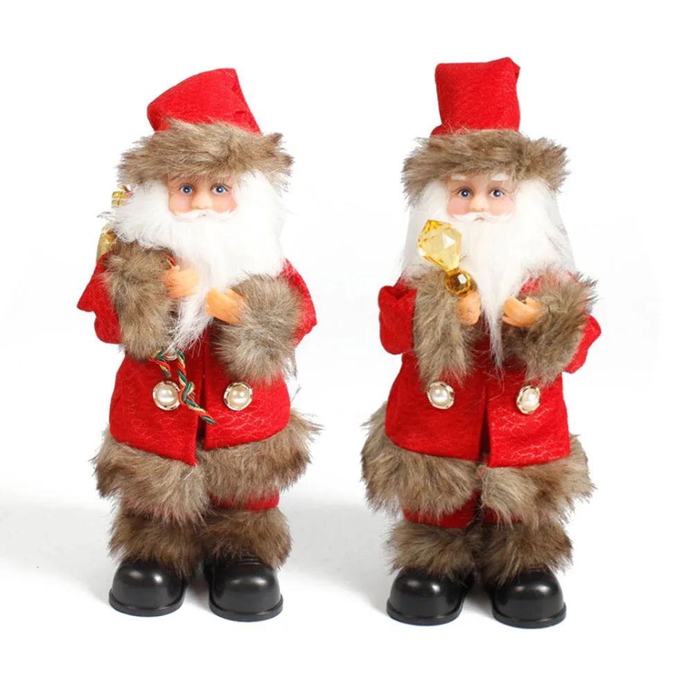Электрические плюшевые куклы Рождество Санта Клаус Пение Танцы Освещение музыка куклы игрушки для детей рождественские подарки Y30