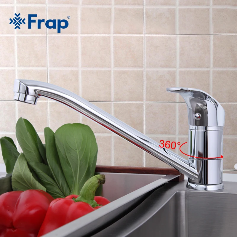 Frap Кухня Латунный Кран для воды Одной ручкой смеситель горячей и холодной