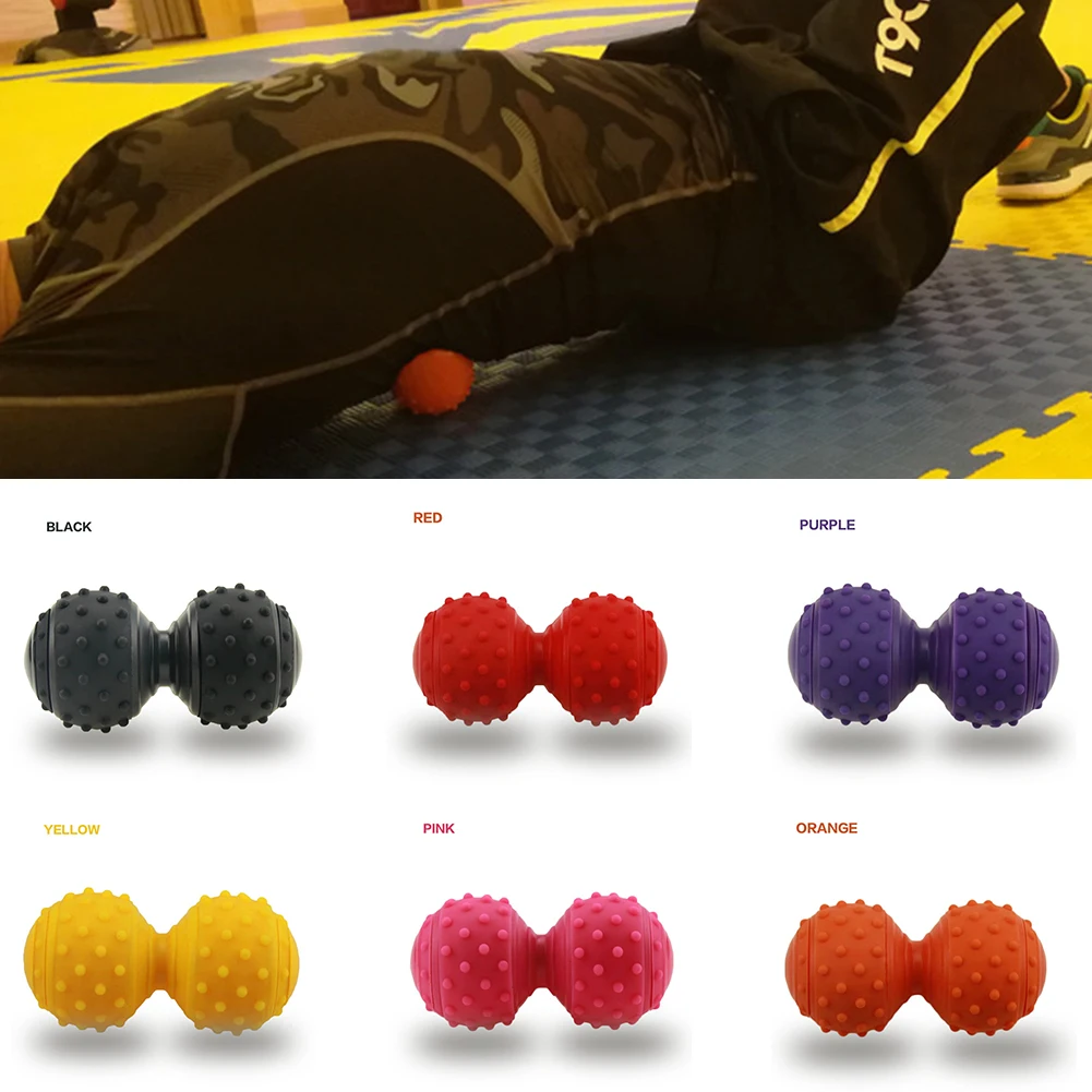6 цветов фитнес Лакросс мяч арахисовое терапия спортзал расслабляющие упражнения Йога массажный мяч триггер рельеф мышц 1 шт