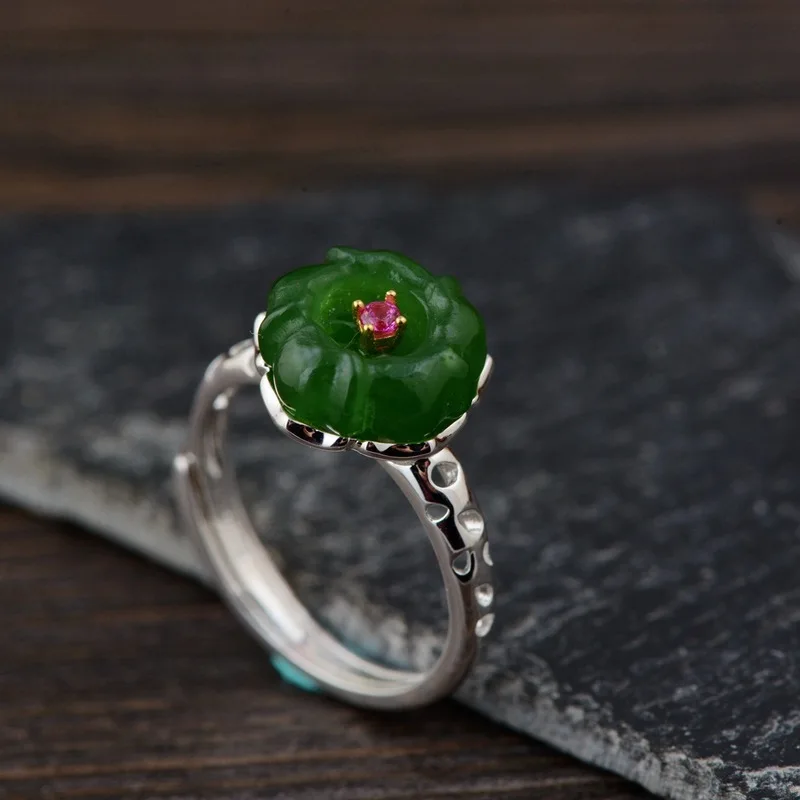 S925 серебро простой стиль женские деньги полые серебряные inlaidflowe кольцо