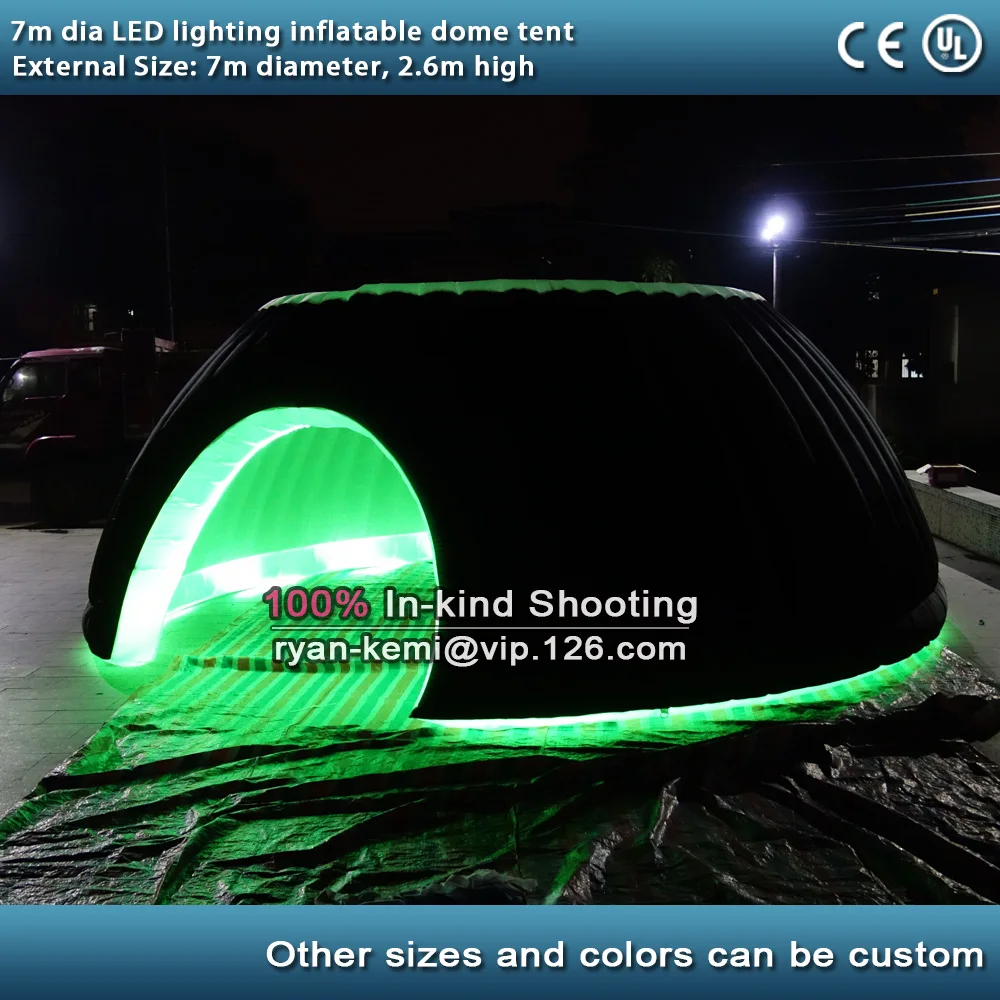 outdoor inflatable igloo tent with LED