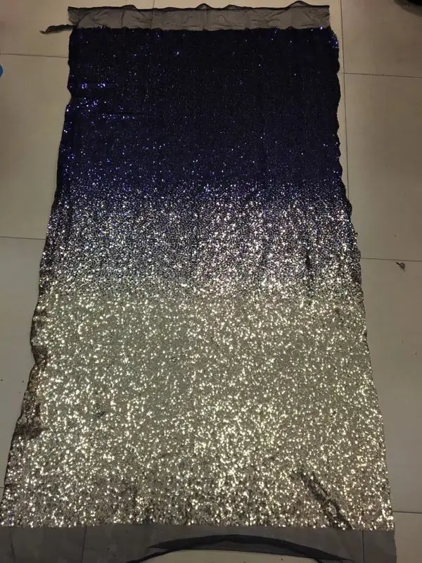 

stock 5yards XX240#Sequins fabric for wedding dress gradients of luxury fashion evening dress Free shipping
