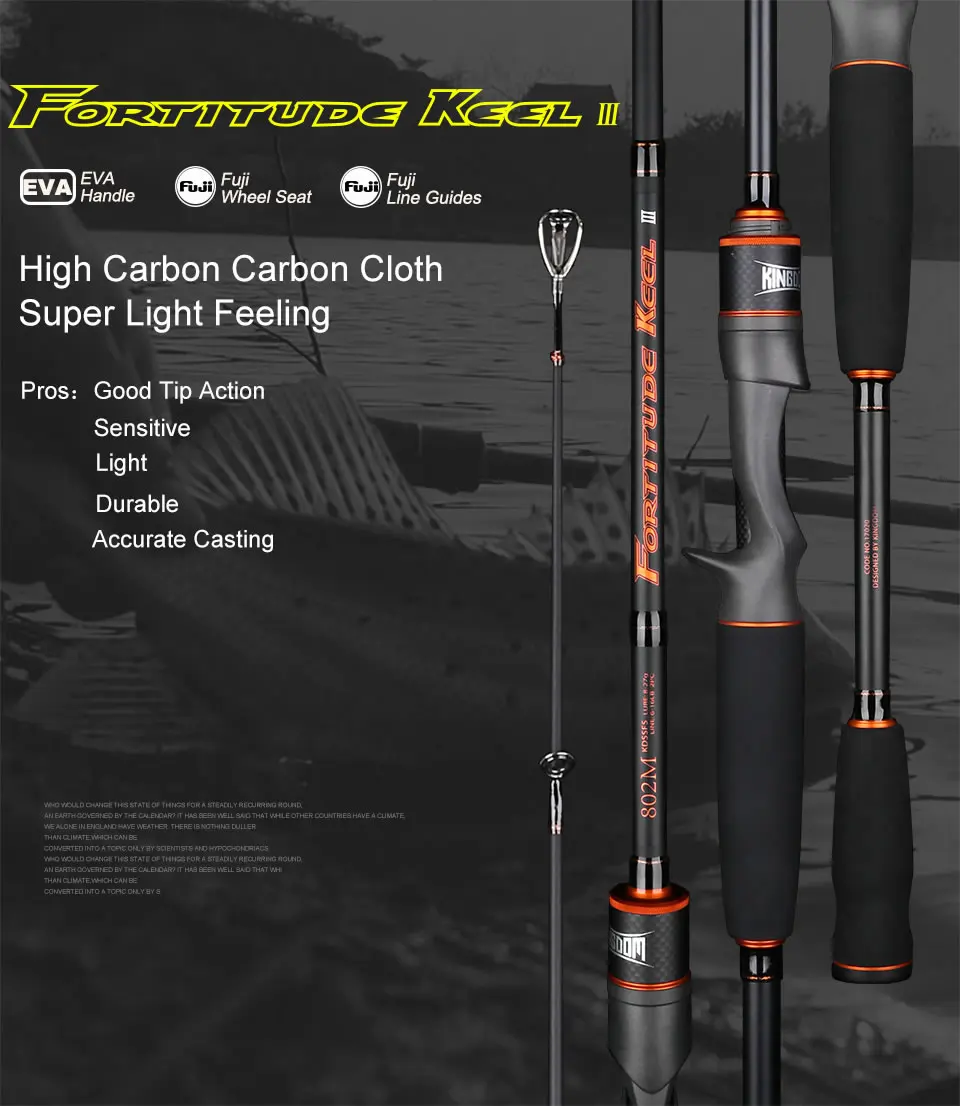 Kingdom Fortitude Keel III Carbon Salmon & Steelhead Spinning 2.7m 3m Fishing Rods M MH Casting Rods Fast Action Feeder Rod  Travel Rod (1)