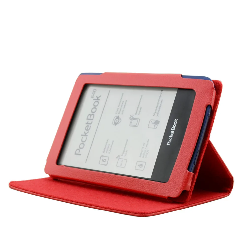 Folio stand leather cover case for pocketbook aqua waterproof ereader