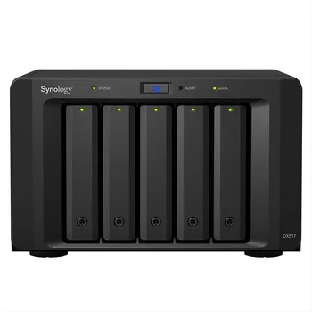 

Synology DX517, HDD,SSD, 70 TB, Serial ATA,Serial ATA II,Serial ATA III, Desktop, Black, Alarm,Power,Status