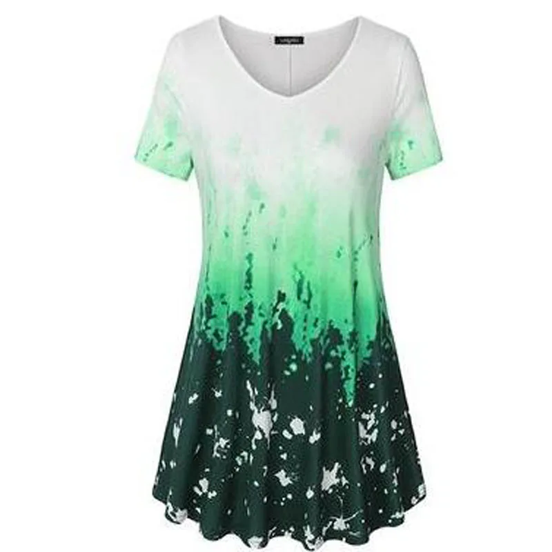 

S-5XL Plus Size Tops Women Shirts Casual Oversize Floral Print Shirt Leisure Short Sleeve Tees Korean Stretch Loose Tops