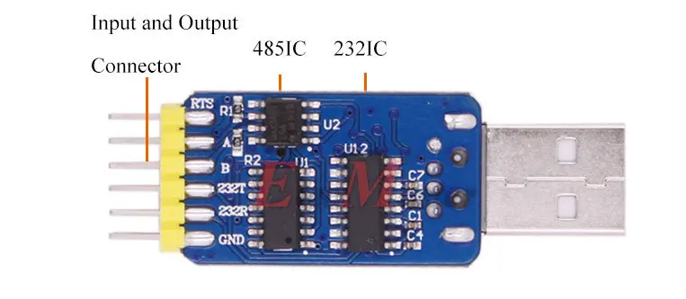 Witmotion USB-UART 6-в-1 постоянного тока в переменный конвертер, многофункциональный(USB-TTL/RS485/232, TTL-RS232/485232-485) последовательный адаптер переменного тока, с CP2102 модуль