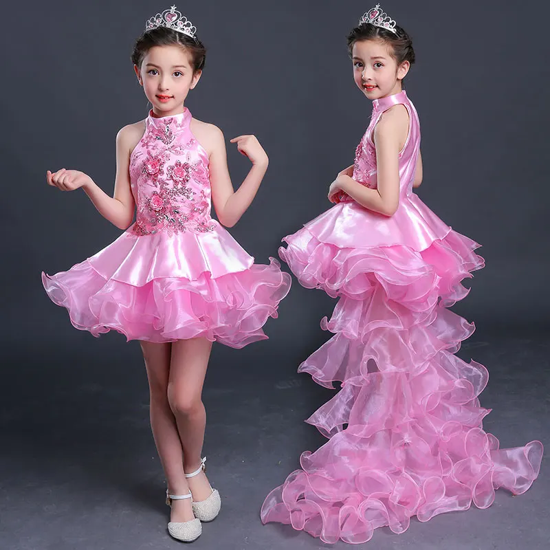 flower girl dresses with detachable train