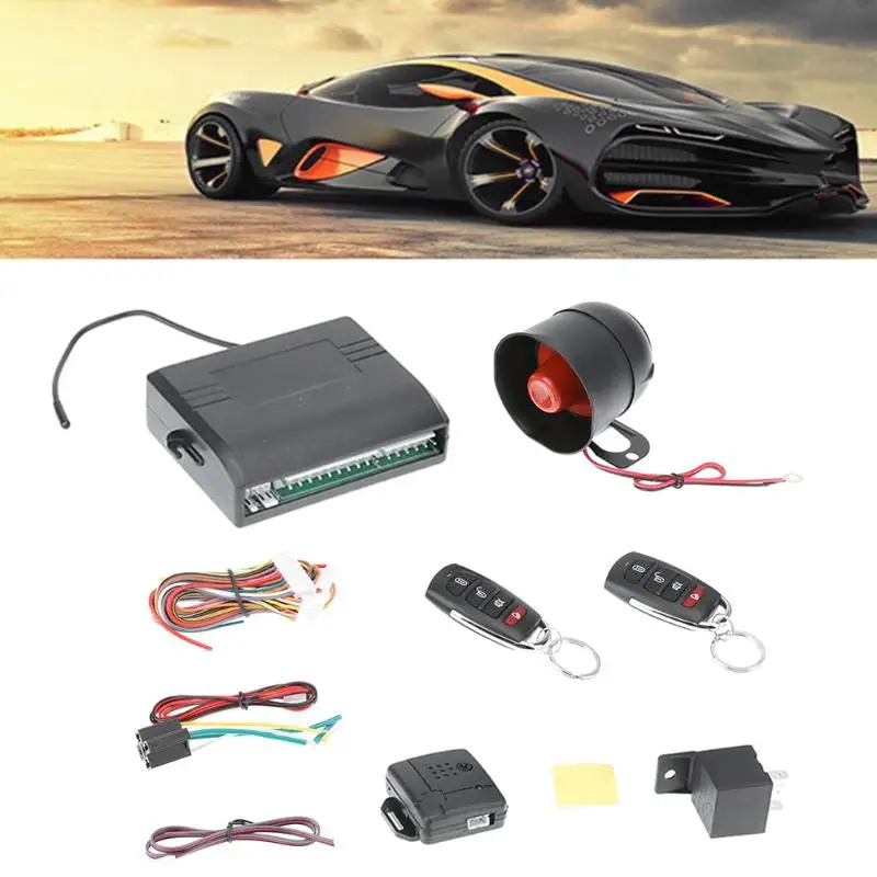 

Car Vehicle Auto Burglar Alarm Protection Keyless Security System Automatic Anti-theft/Lock Door With 2 Remote Control Burglar