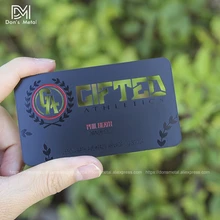 Металлическая членская карта из нержавеющей стали, пустотелая визитная карточка из нержавеющей стали, металлическая визитная карточка черного золота