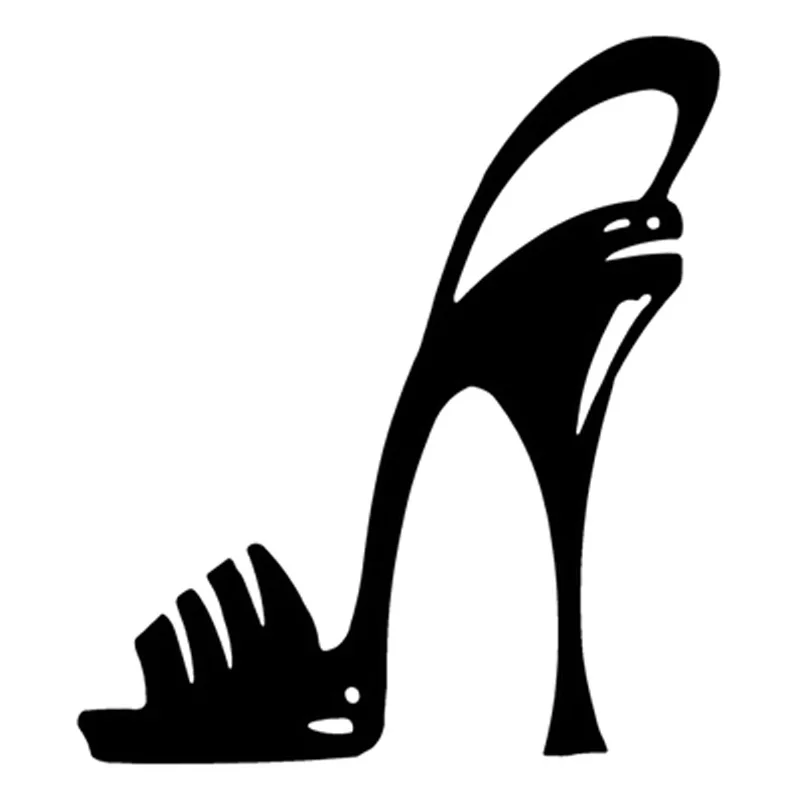 13cm*14.7cm High Heel Stiletoo Shoe Cartoon Car Styling Car Sticker