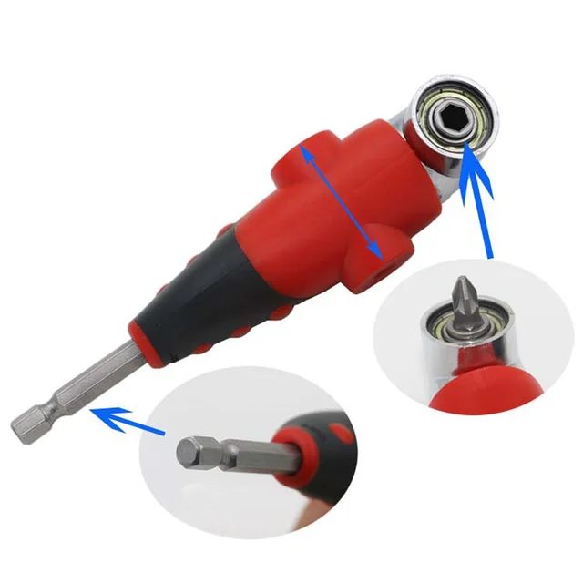 Adjustable 105 Degree Bent Screwdriver Wrench Set Angle Driver Electric Screwdriver Handle