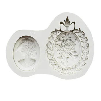 

Queen Avatar & Flower gem Silicone Mold Silicon Mould For Polymer Clay Crafts Cake Decorating Decoration SQ16101