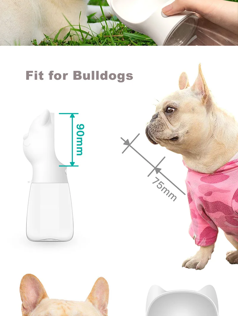 DogMEGA Pet Water Bottle for Bulldog