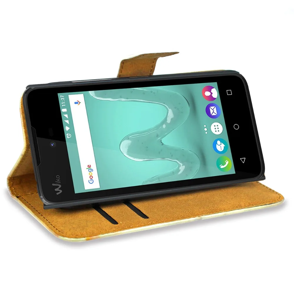Винтажный чехол для Wiko Sunny/Wiko Sunset 2 Кошелек с узором кожаная сумка Coque/чехол
