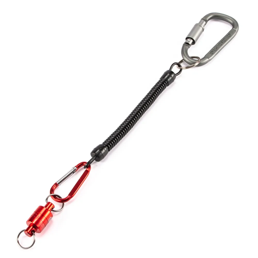 

1pcs Fishing Lanyards Boating Ropes Retention String Fishing Rope with Camping Carabiner Secure Lock Fishing Tools Accessories