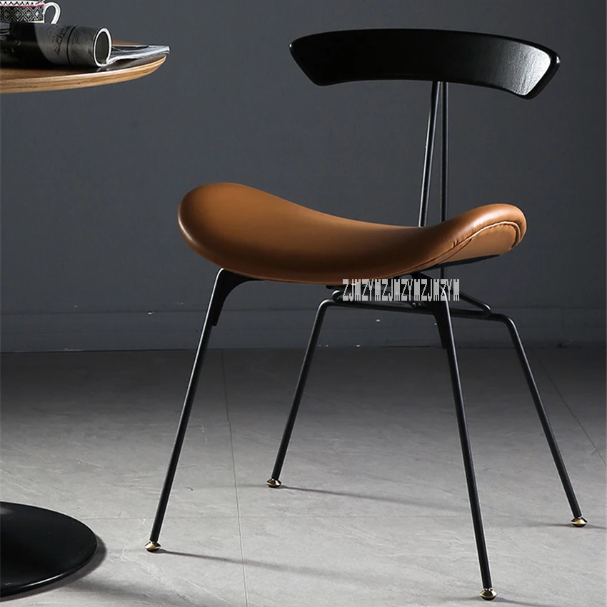 Industrial Style Dining Chair Iron Leg Leisure Ant Vintage Easy Simple Negotiation Leather Casual | Мебель