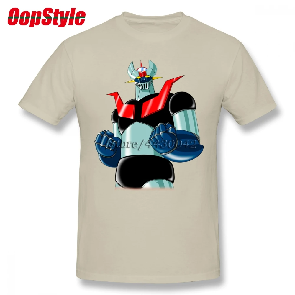 Мужская хлопковая футболка с аниме Mazinger Z большие размеры 4XL 5XL 6XL Camiseta | одежда