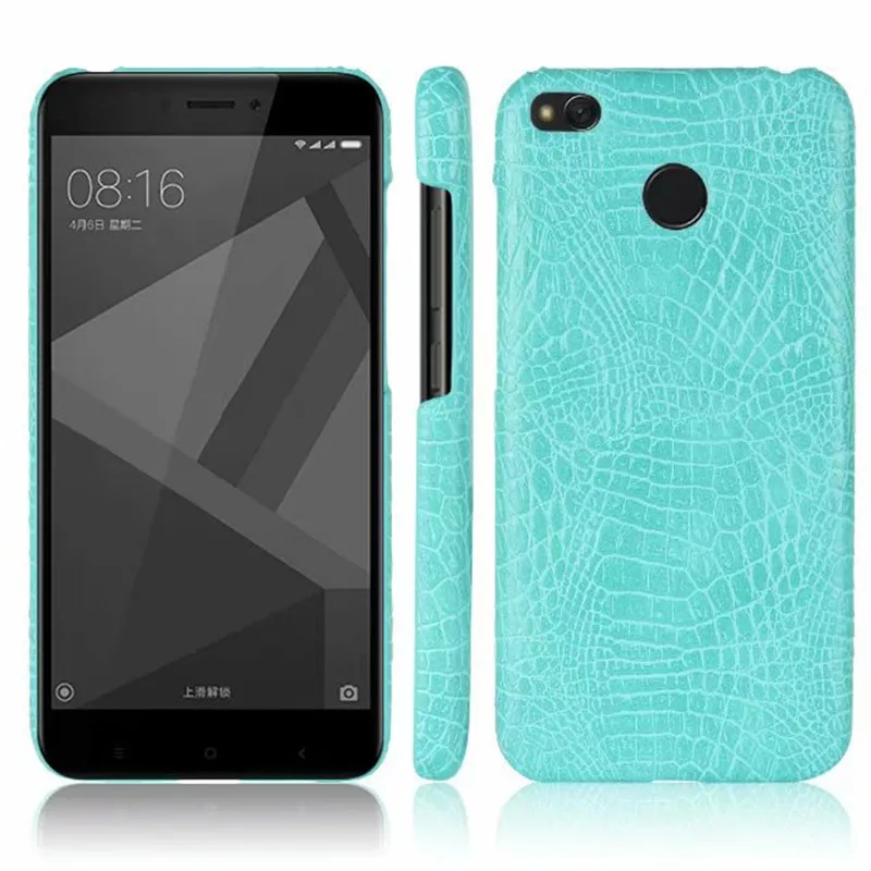 Чехол для Xiaomi Redmi 4x чехлы Ksiomi Xiomi кожаный чехол из твердого пластика под крокодила